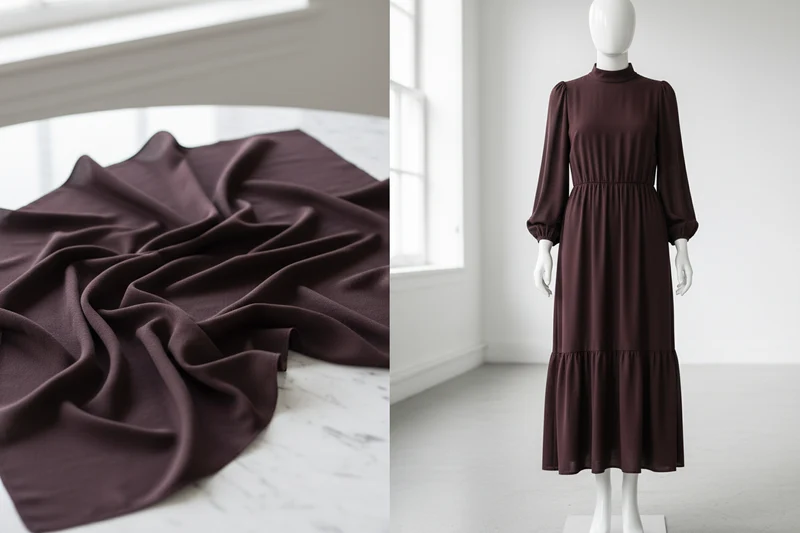 Plain Poly Moss Crepe Georgette Fabric 58" Wide | Multi-Colour | M420