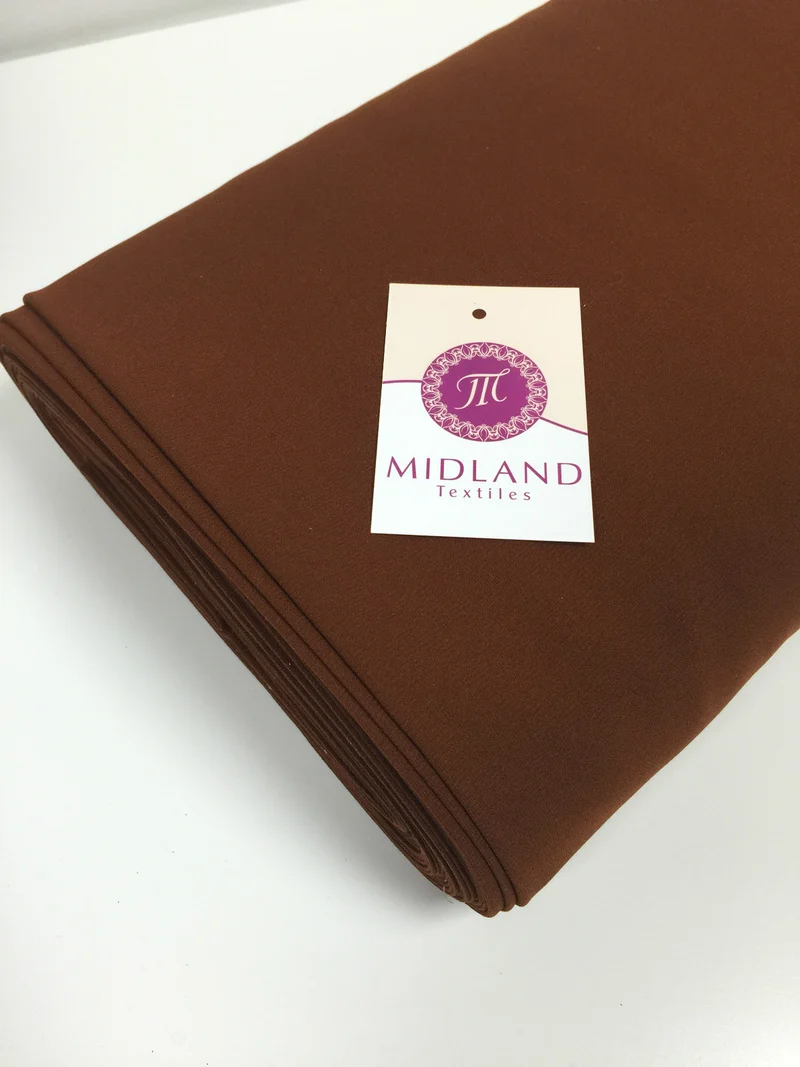 Plain Poly Moss Crepe Georgette Fabric 58" Wide | Multi-Colour | M420