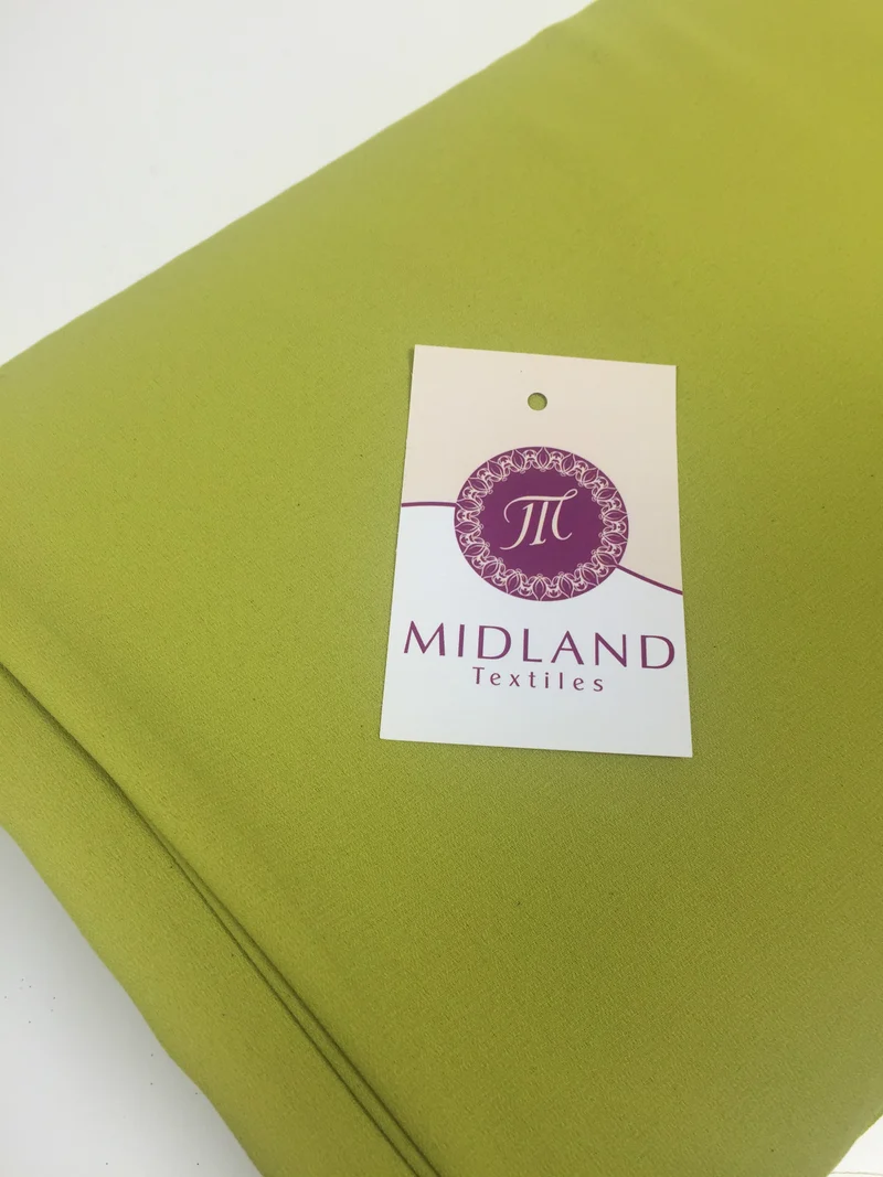 Plain Poly Moss Crepe Georgette Fabric 58" Wide | Multi-Colour | M420