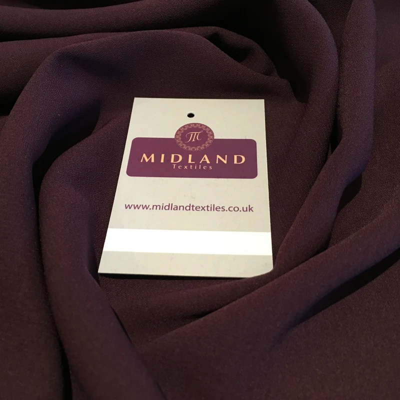 Plain Poly Moss Crepe Georgette Fabric 58" Wide | Multi-Colour | M420