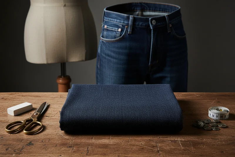14oz Heavyweight Indigo Denim Fabric 100% Cotton 58" Wide | M613