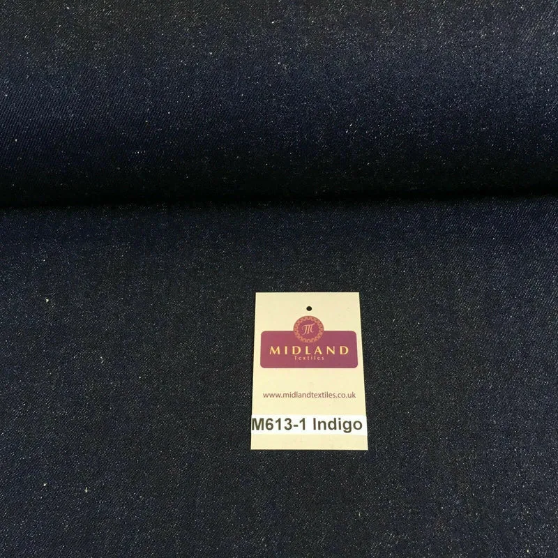 14oz Heavyweight Indigo Denim Fabric 100% Cotton 58" Wide | M613