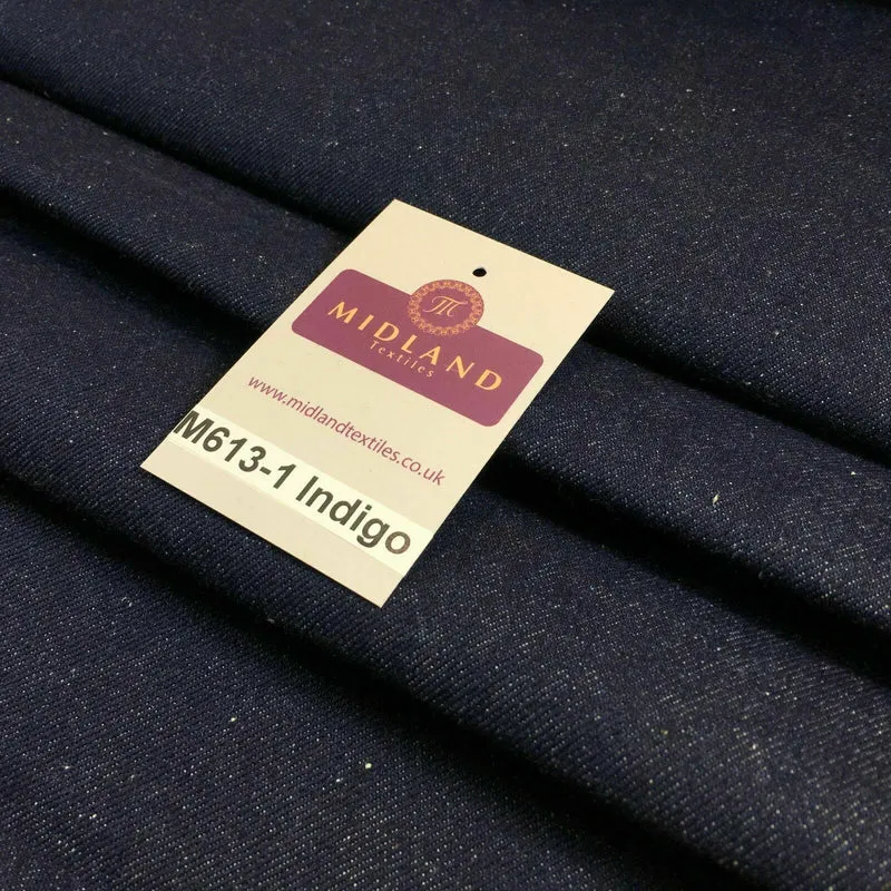 14oz Heavyweight Indigo Denim Fabric 100% Cotton 58" Wide | M613