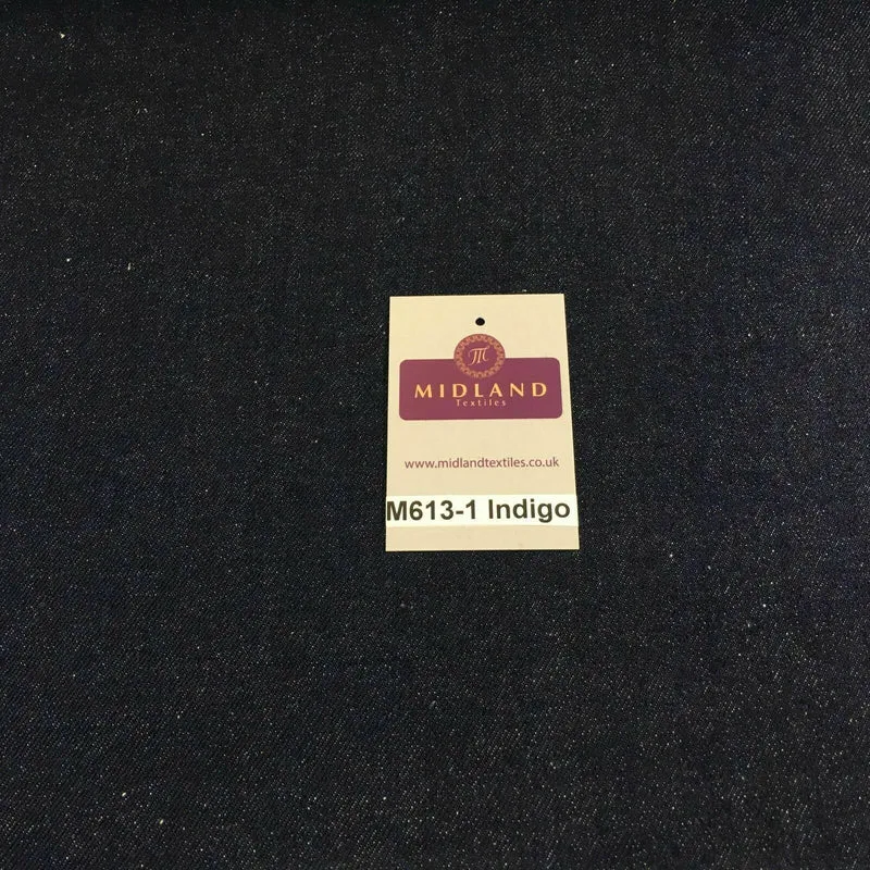 14oz Heavyweight Indigo Denim Fabric 100% Cotton 58" Wide | M613