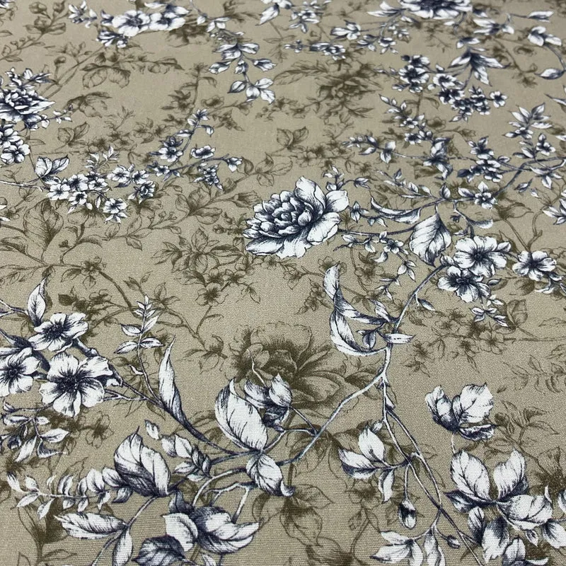 Graceful Meadow Cotton Poplin Print Fabric – 100% Cotton - 147cm Wide - M2132