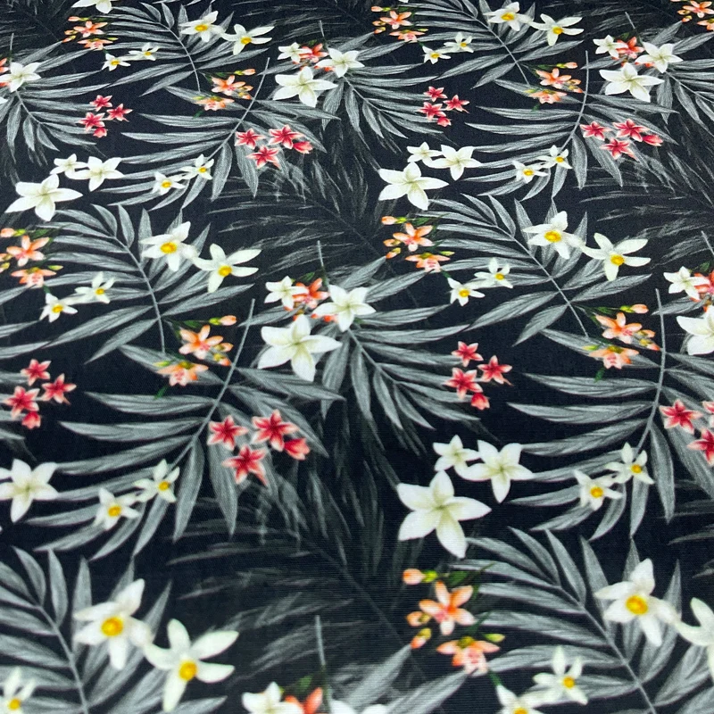 Tropical floral Cotton Poplin Print Fabric – 100% Cotton - 147cm Wide - M2130