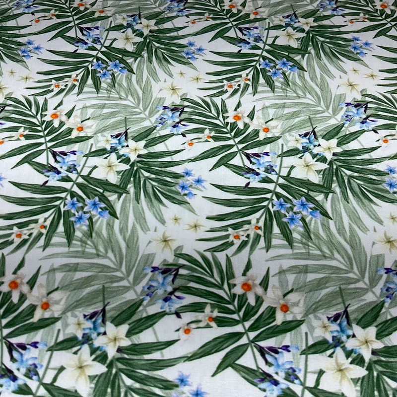 Tropical floral Cotton Poplin Print Fabric – 100% Cotton - 147cm Wide - M2130