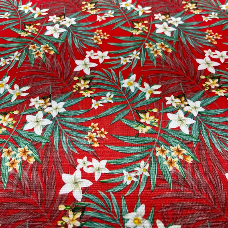 Tropical floral Cotton Poplin Print Fabric – 100% Cotton - 147cm Wide - M2130
