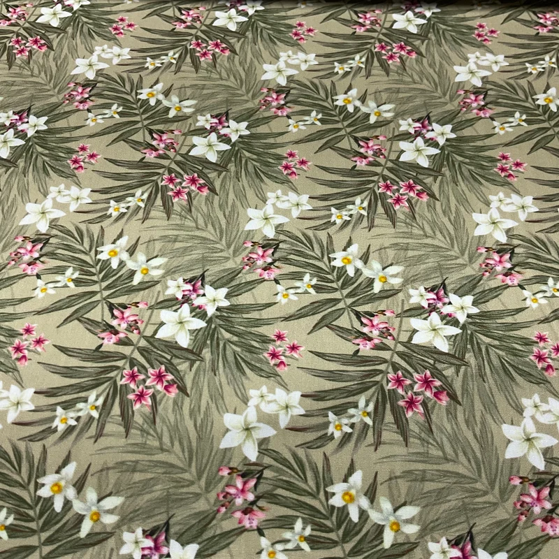 Tropical floral Cotton Poplin Print Fabric – 100% Cotton - 147cm Wide - M2130