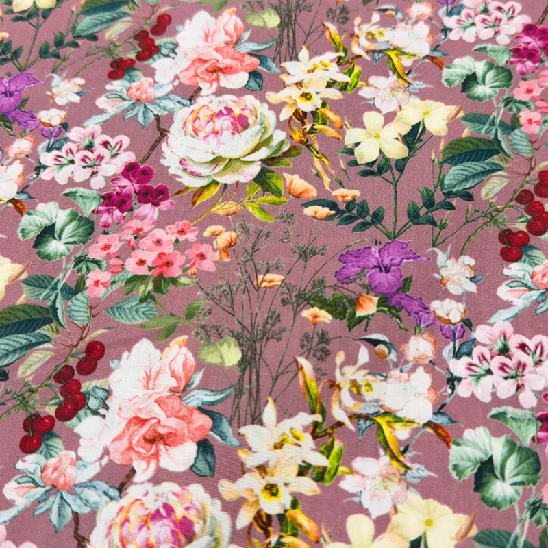 Spring roses floral Cotton Poplin Print Fabric – 100% Cotton - 147cm Wide - M2129