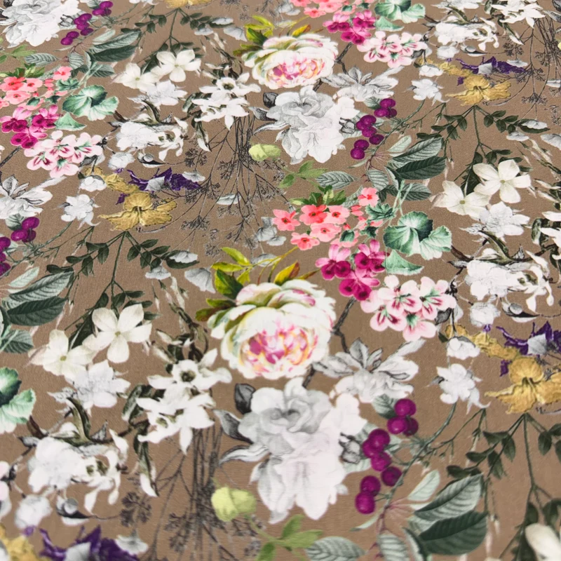 Spring roses floral Cotton Poplin Print Fabric – 100% Cotton - 147cm Wide - M2129