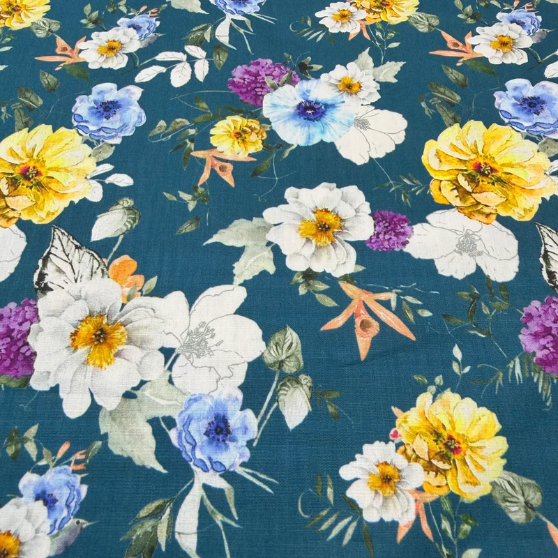 Floral Crush Cotton Print Fabric – 100% Cotton - 147cm Wide - M2126