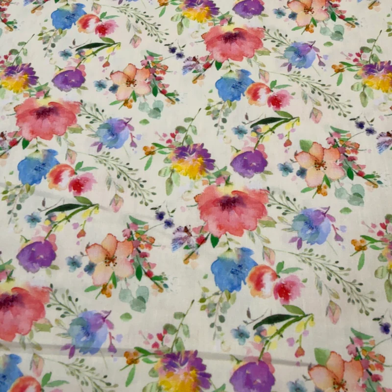Petal Splah Floral Cotton Print Fabric – 100% Cotton - 147cm Wide - M2125