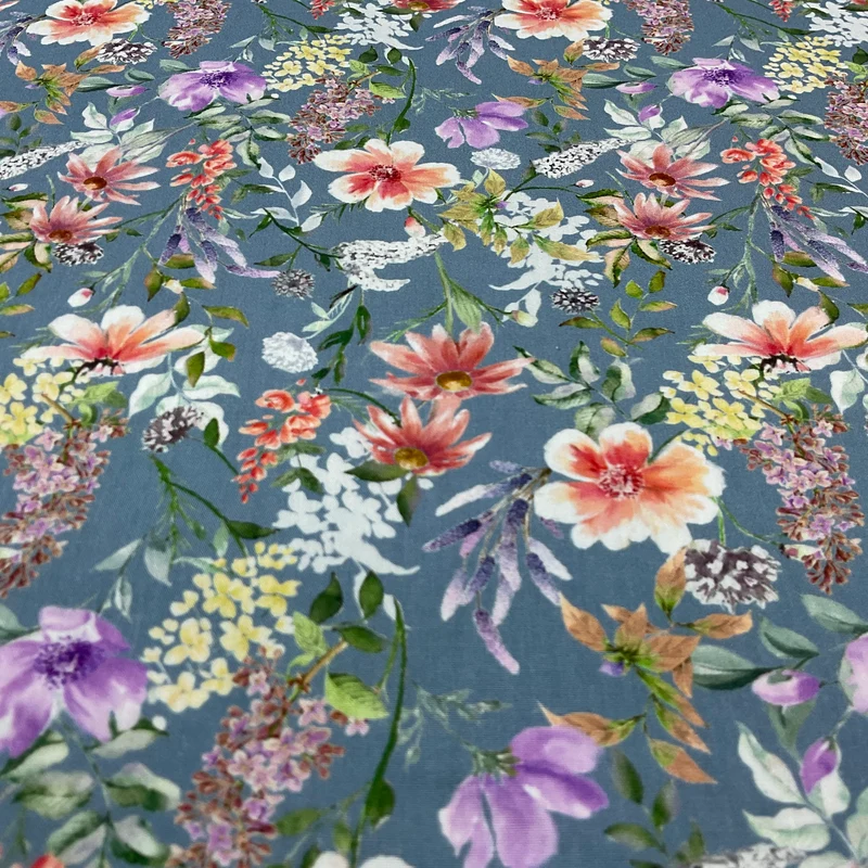 Daisy Vine Floral Cotton Print Fabric – 100% Cotton - 147cm Wide - M2120