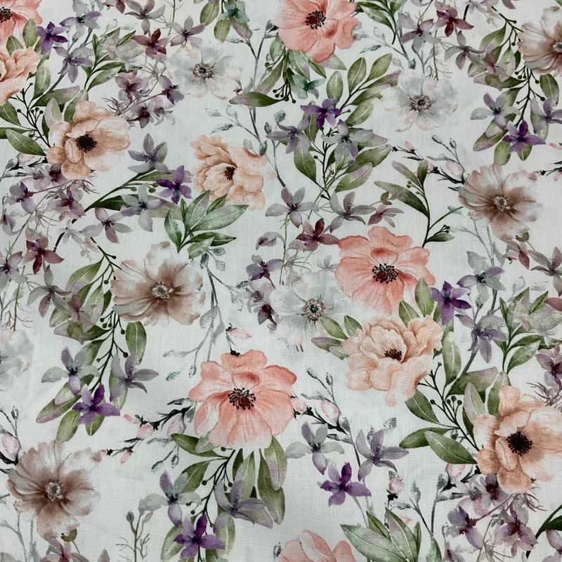 Soft Palette Floral Cotton Print Fabric – 100% Cotton - 147cm Wide - M2119