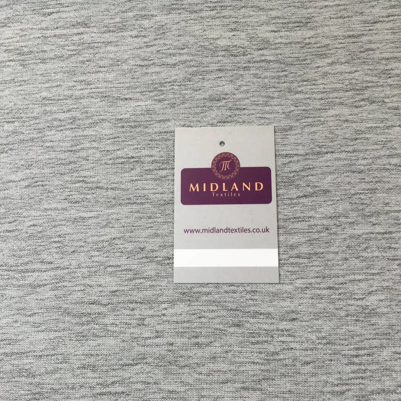 Light Grey Marl Textured Jersey Fabric – Soft Stretch Knit 150cm Wide M720-34