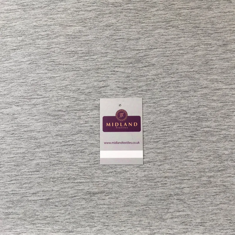 Light Grey Marl Textured Jersey Fabric – Soft Stretch Knit 150cm Wide M720-34