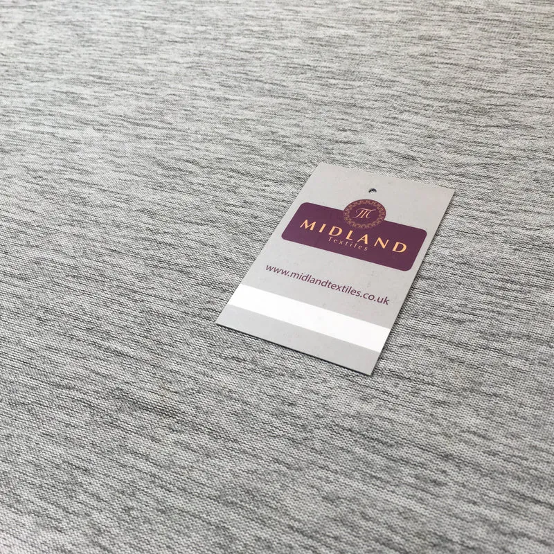 Light Grey Marl Textured Jersey Fabric – Soft Stretch Knit 150cm Wide M720-34