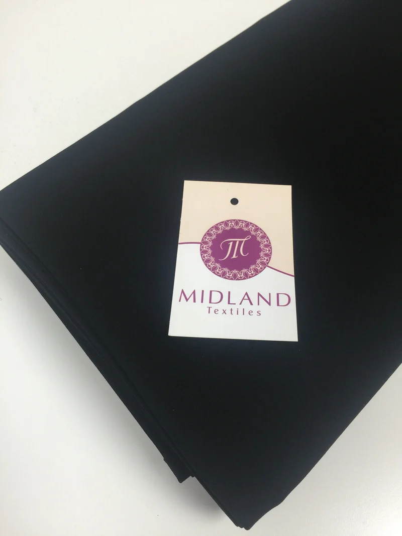 Black Moss Crepe Georgette dress fabric 150cm M2095