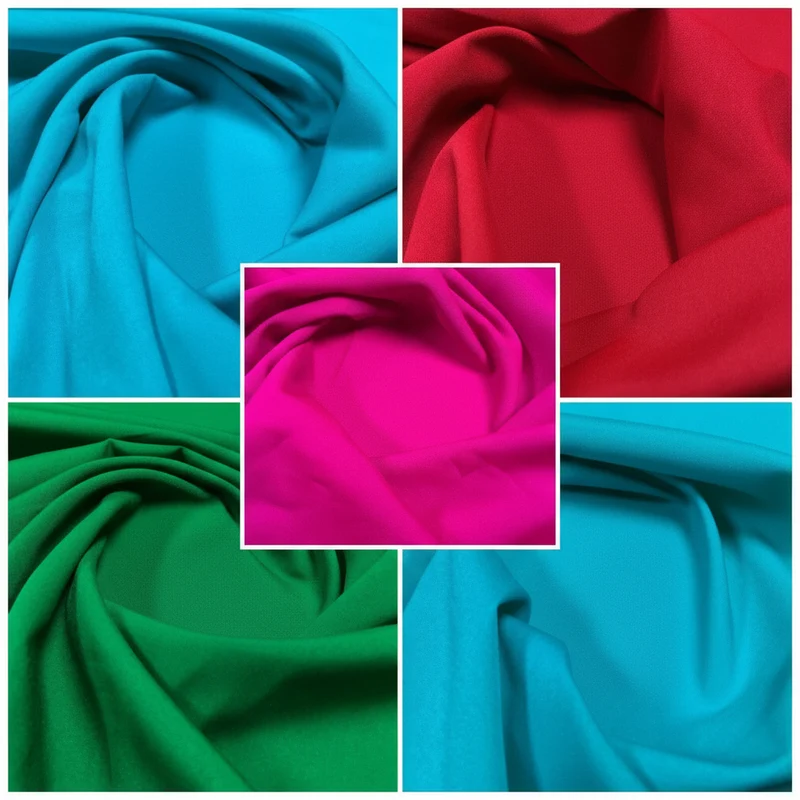 Indian Colours Plain Soft Lightweight Lining 100% Polyester Crepe Fabric 100 cm Wide MR865 Mtex