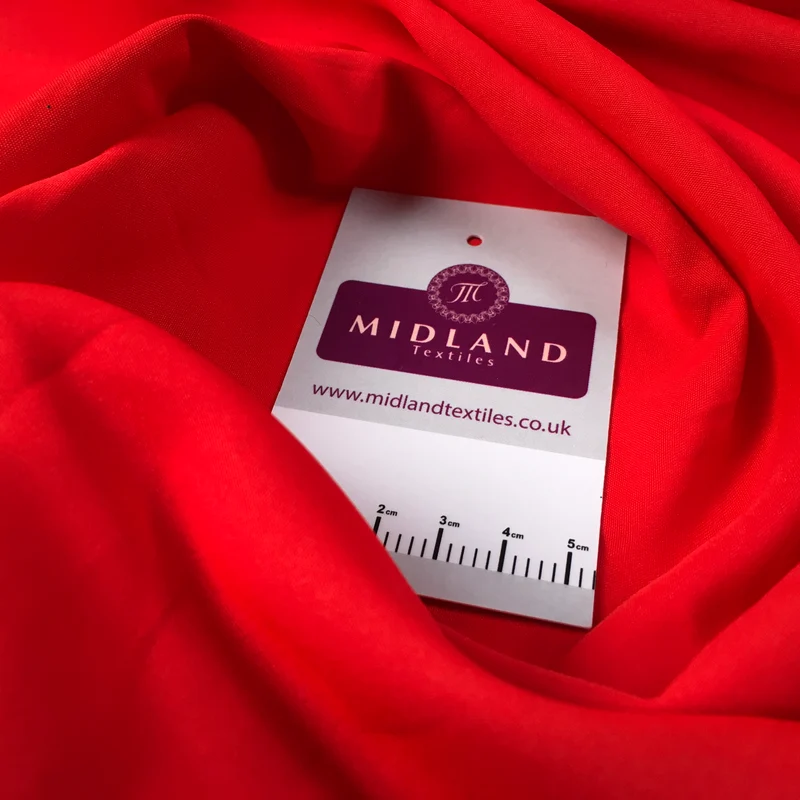 Indian Colours Plain Soft Lightweight Lining 100% Polyester Crepe Fabric 100 cm Wide MR865 Mtex
