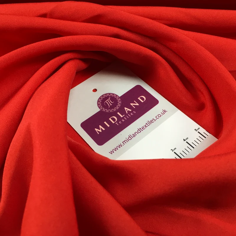 Indian Colours Plain Soft Lightweight Lining 100% Polyester Crepe Fabric 100 cm Wide MR865 Mtex