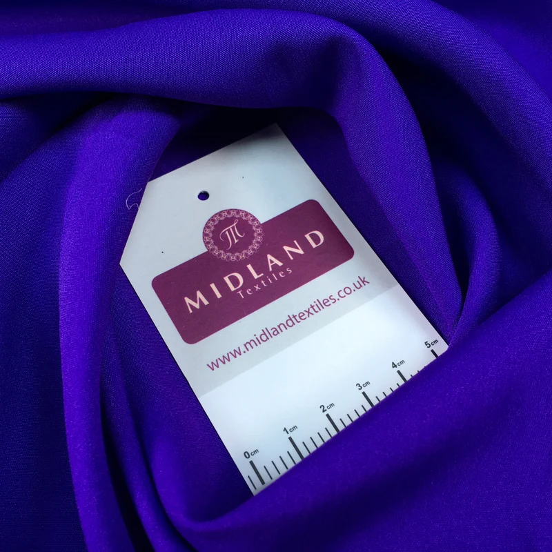 Indian Colours Plain Soft Lightweight Lining 100% Polyester Crepe Fabric 100 cm Wide MR865 Mtex