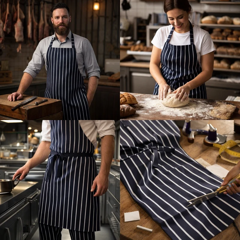 2cm x 2cm Chefs Check Cotton Drill Fabric 150cm Wide - M2081