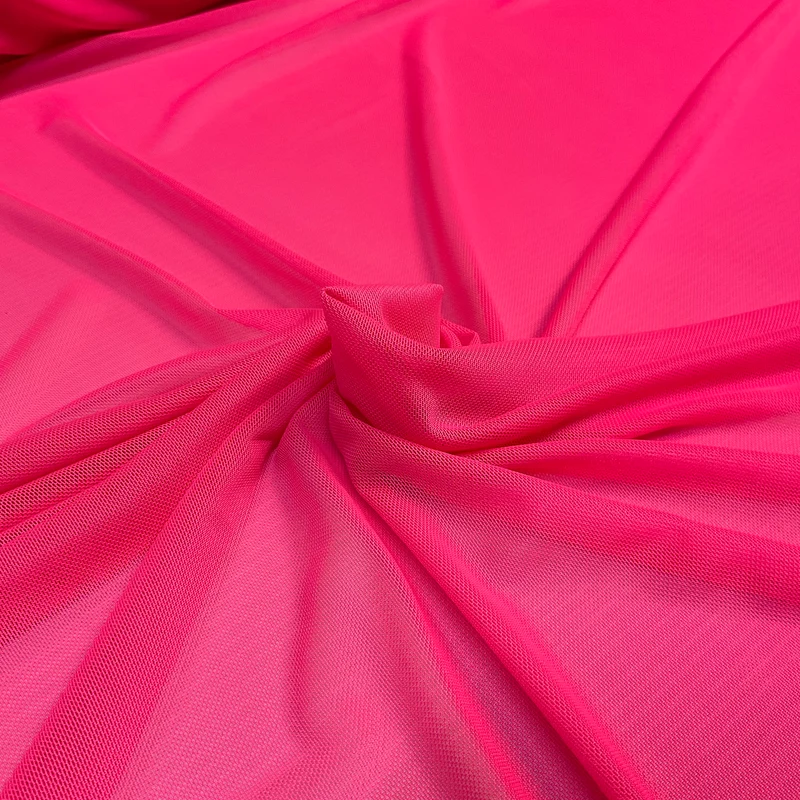 Neon Pink Power Mesh Fabric – 4 Way Stretch – 147cm Wide – Sold per metre M2064