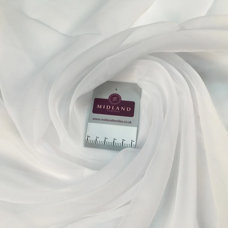 Plain Georgette Chiffon Lightweight sheer Fabric 150 cm M687 Mtex