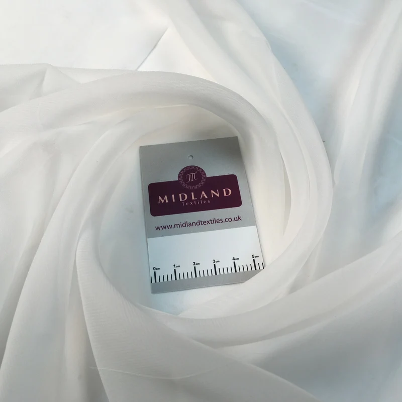 Plain Georgette Chiffon Lightweight sheer Fabric 150 cm M687 Mtex