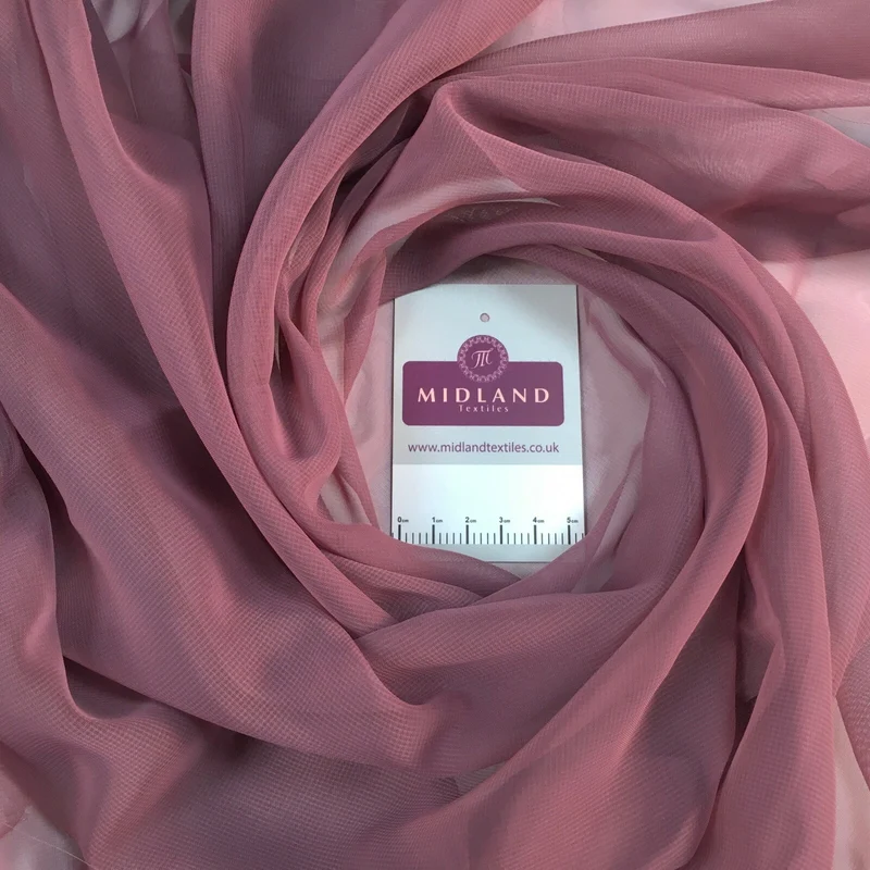 Plain Georgette Chiffon Lightweight sheer Fabric 150 cm M687 Mtex