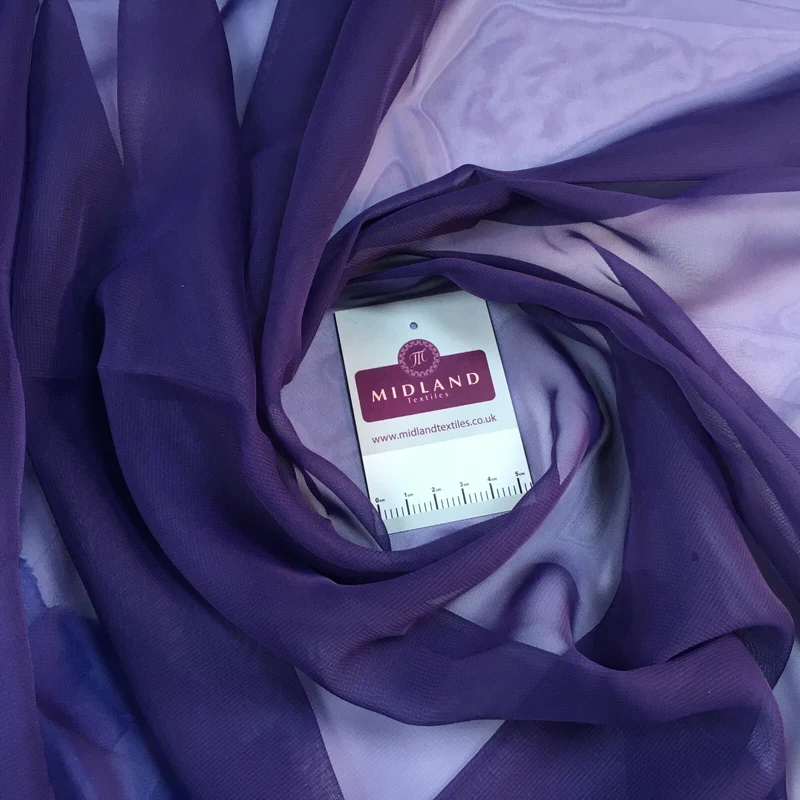 Plain Georgette Chiffon Lightweight sheer Fabric 150 cm M687 Mtex