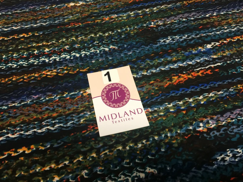 Multi Coloured Striped ITY Jersey Stretch Fabric - 58" Wide - M167