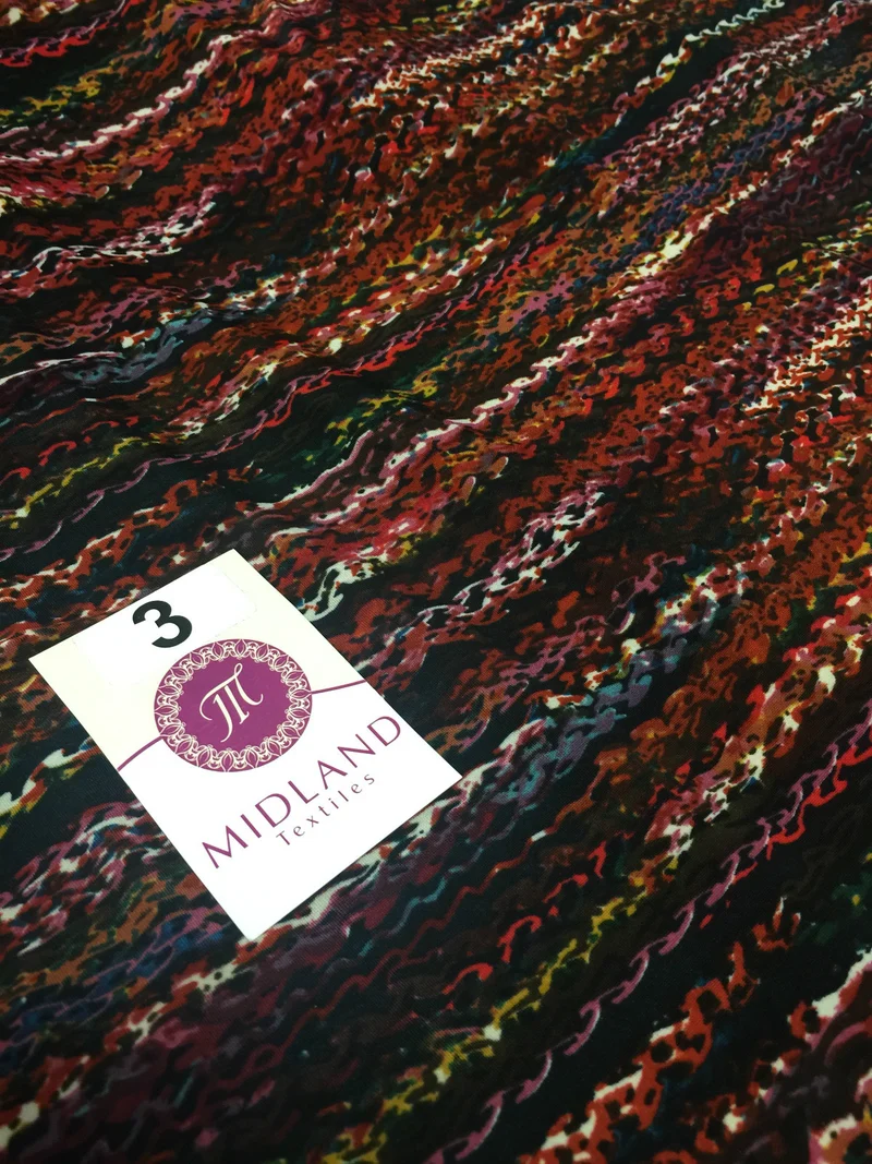 Multi Coloured Striped ITY Jersey Stretch Fabric - 58" Wide - M167