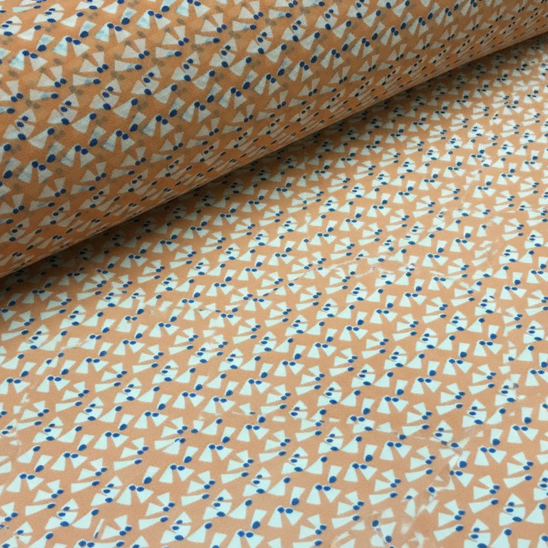 Salmon Printed Crepe Chiffon Fabric – 150cm Wide – £7.99 per metre