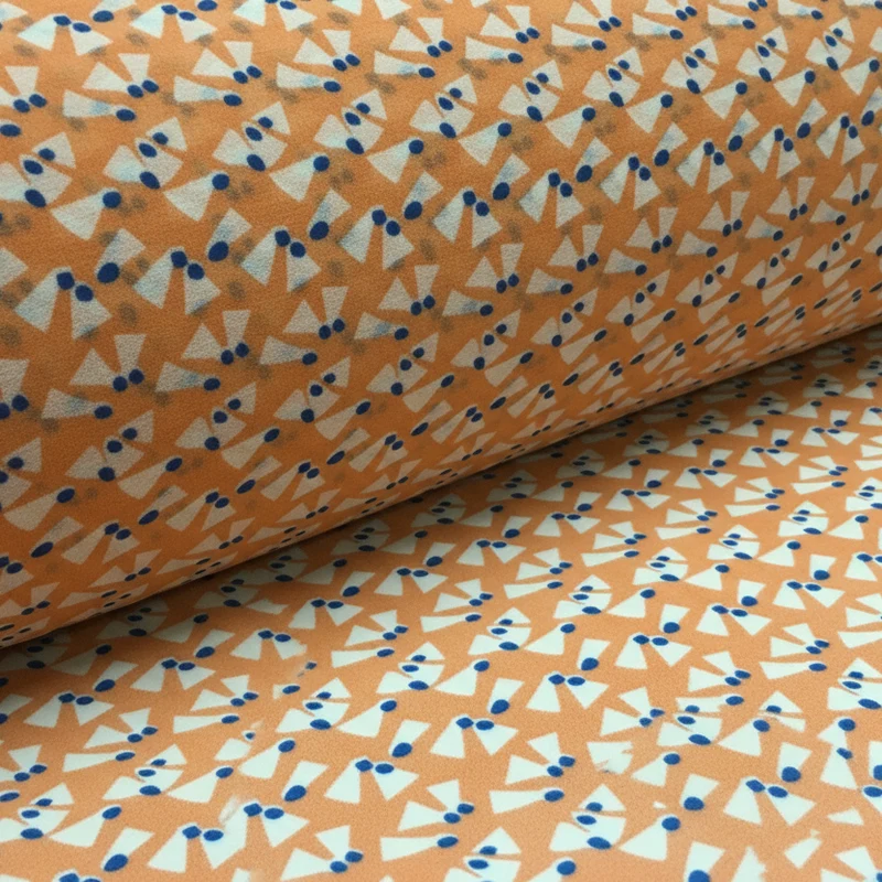 Salmon Printed Crepe Chiffon Fabric – 150cm Wide – £7.99 per metre