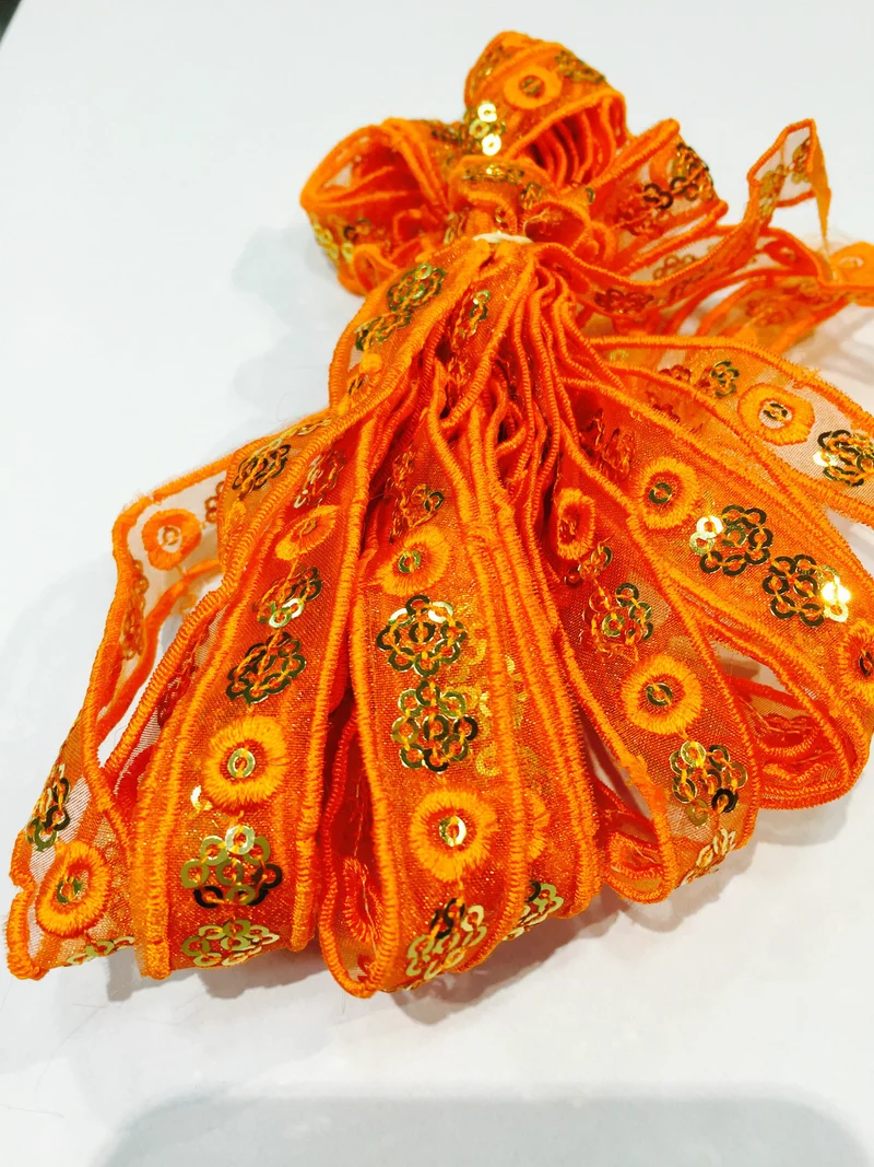 Embroidery Sequin organza trimming craft dance M95 Mtex
