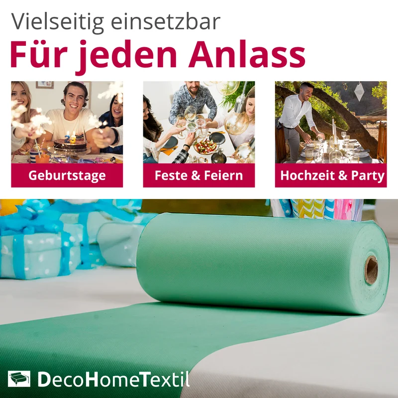 Tischdecke Rolle Vliesstoff Tischläufer Vlies wasserabweisend