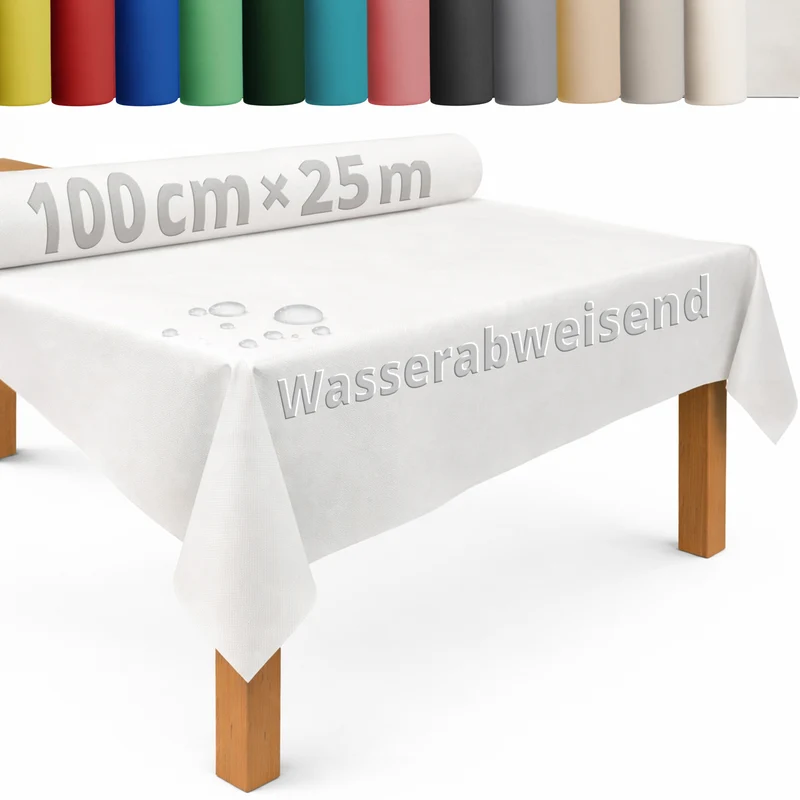 Tischdecke Rolle Vliesstoff Tischläufer Vlies wasserabweisend