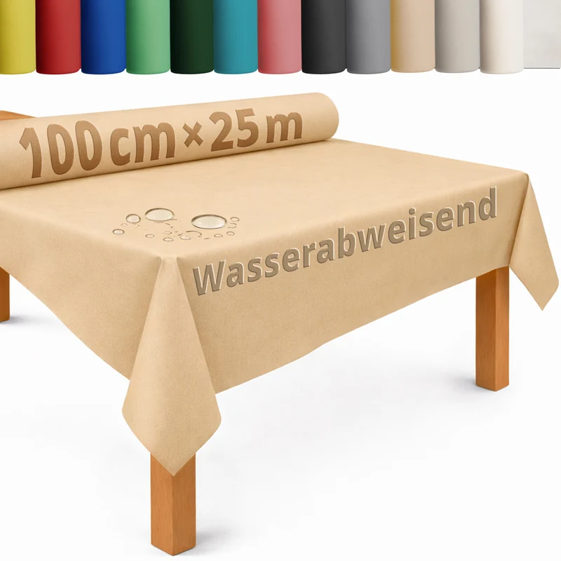 Tischdecke Rolle Vliesstoff Tischläufer Vlies wasserabweisend