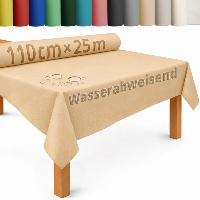Tischdecke Rolle Vliesstoff Tischläufer Vlies wasserabweisend