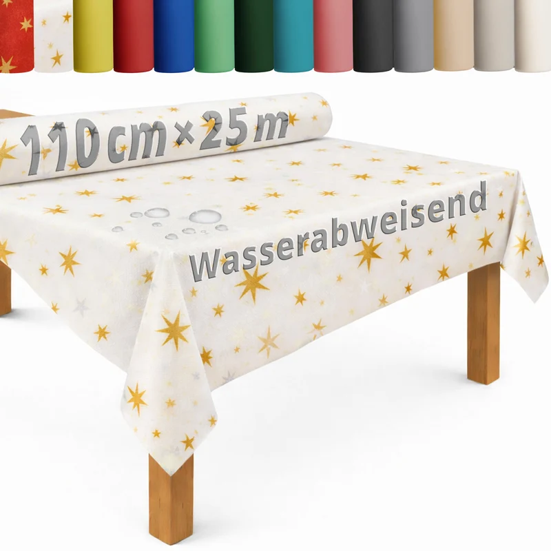 Tischdecke Rolle Vliesstoff Tischläufer Vlies wasserabweisend
