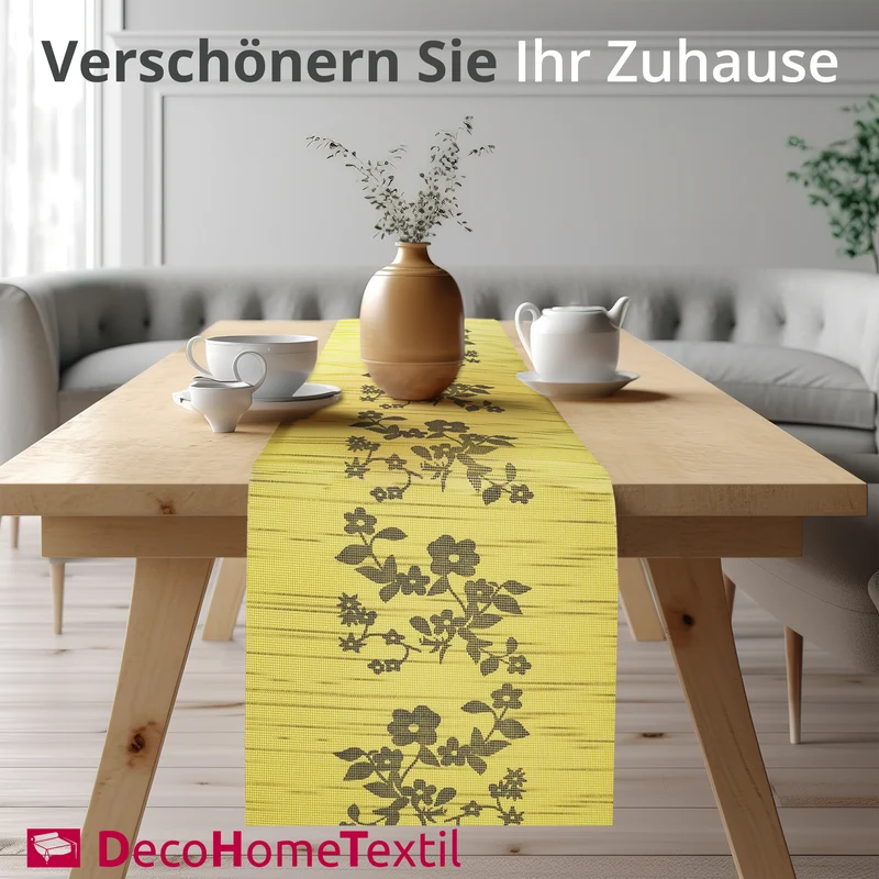 Miami Tischläufer Sunrise Floral gelb