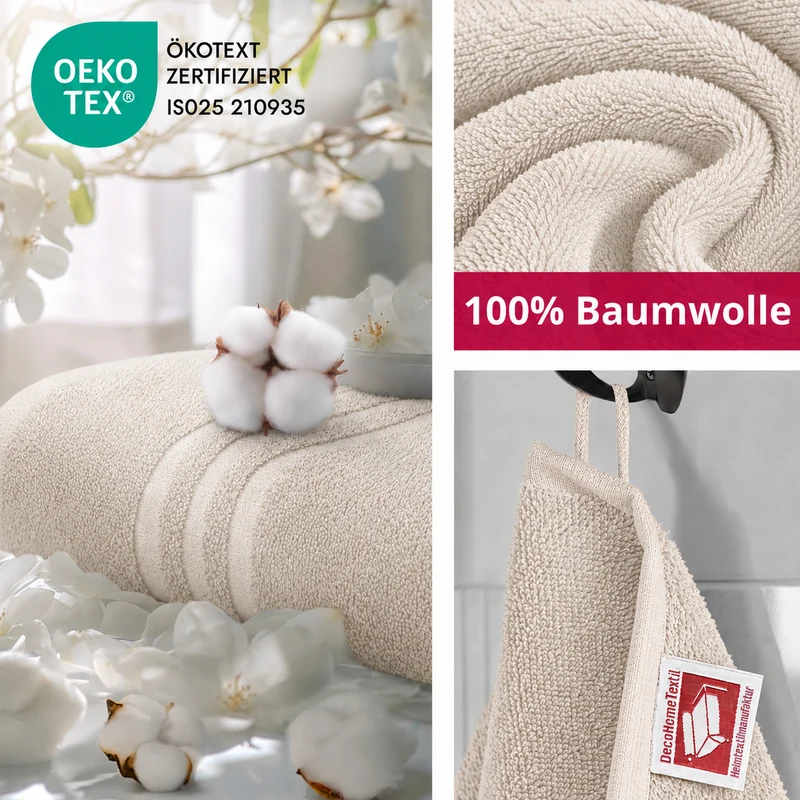 DecoHomeTextil Handtuch-Set aus 100% Baumwolle, kuschelweich