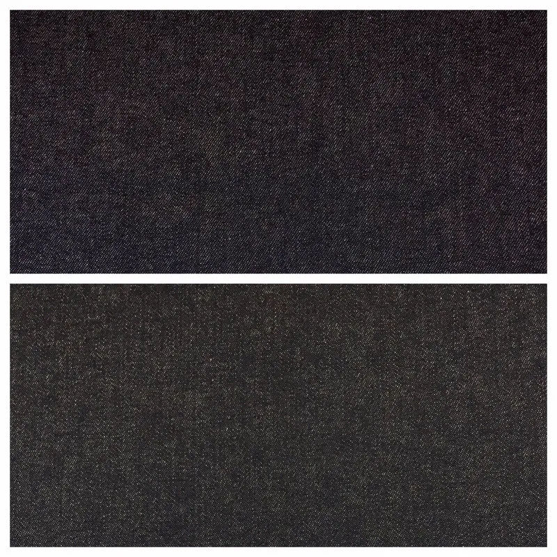 £9.00 7.5oz Indigo-Black Denim Midweight 100% Cotton Fabric 58"Wide M612 Mtex