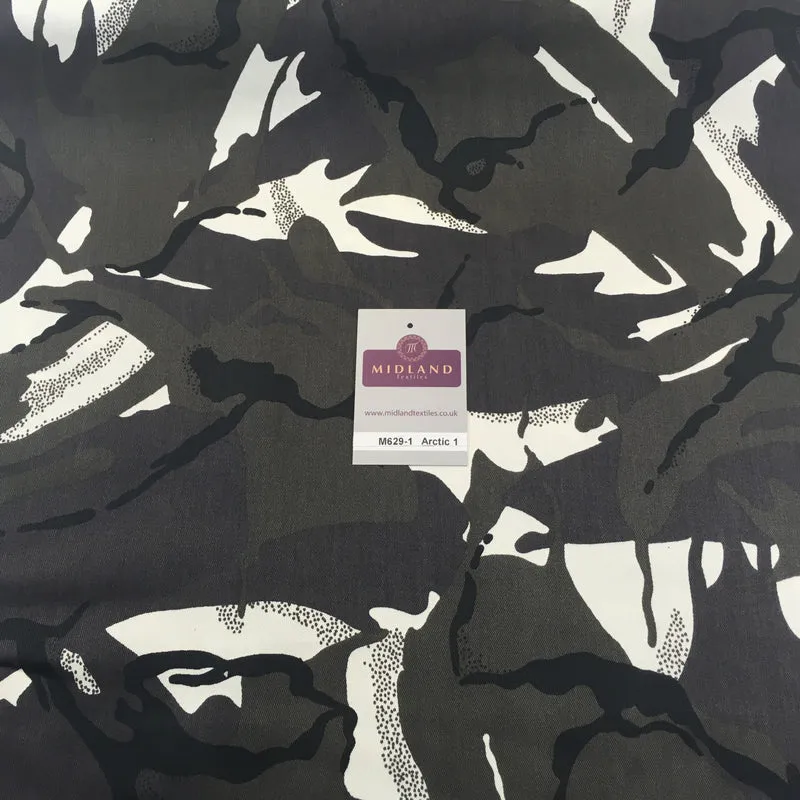 £9.25 Army Military Camouflage 100% Cotton Drill Medium Weight Fabric 58" M629