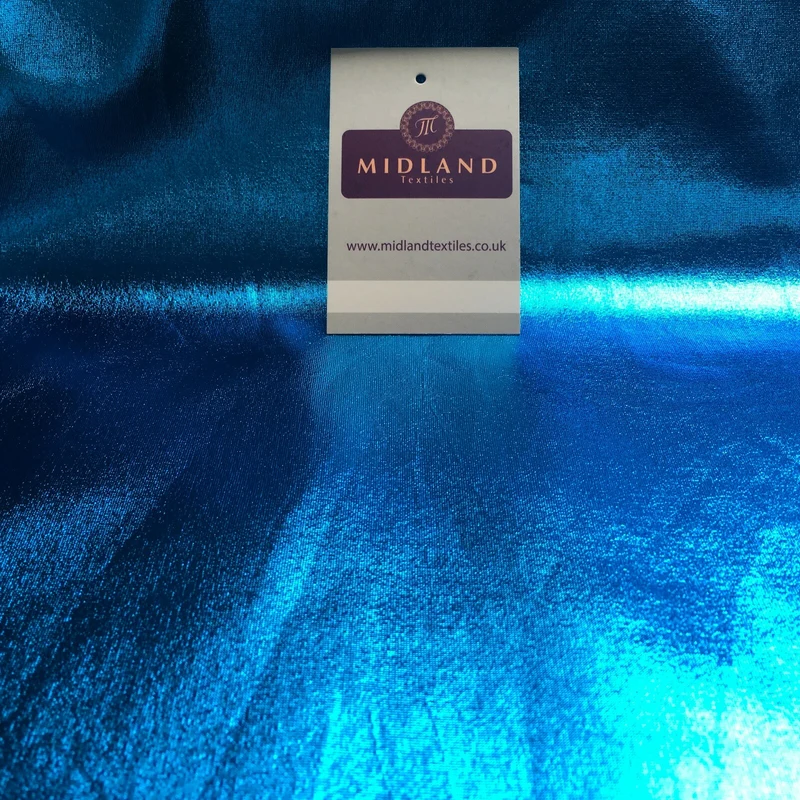 £7.35 Metallic Foil Mirror 4 way Stretch Spandex Dance Fabric 57" Wide M892