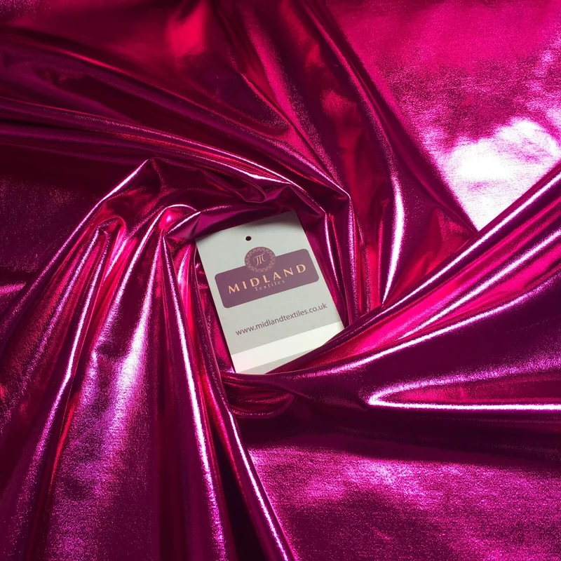 £7.35 Metallic Foil Mirror 4 way Stretch Spandex Dance Fabric 57" Wide M892