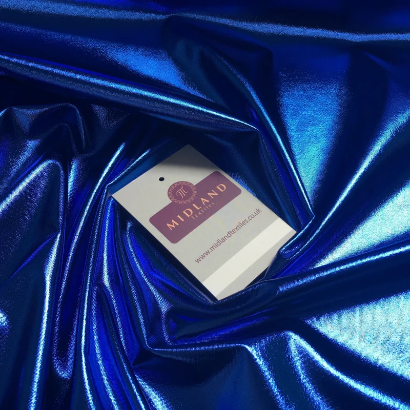 £7.35 Metallic Foil Mirror 4 way Stretch Spandex Dance Fabric 57" Wide M892